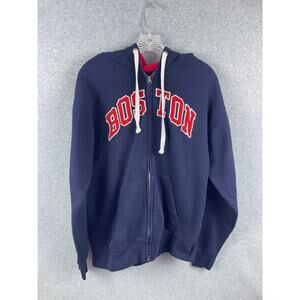 Bay‎ State Gear Boston Hoodie Men's M Blue Full Zip Long Sleeve Heavy